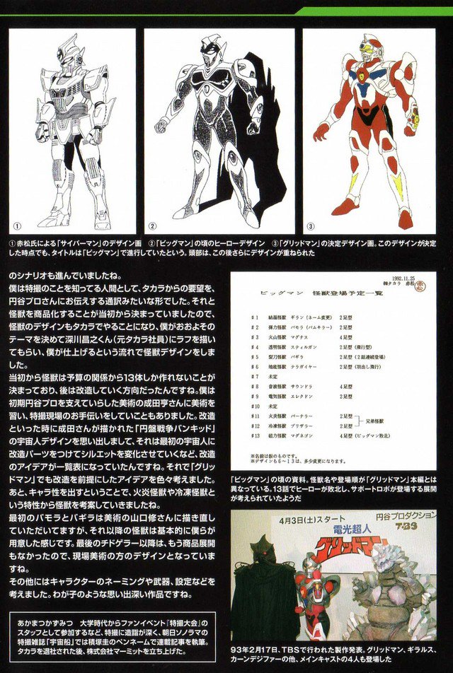 新しいお友達も増えたのでおさらい。 「電光超人グリッドマン」は企画