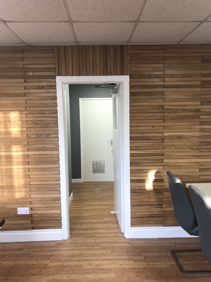 think_timber's tweet photo. Nice little design feature in our newly decorated office - #timber wall. #ThinkTimber https://t.co/jtHkU2CbqY