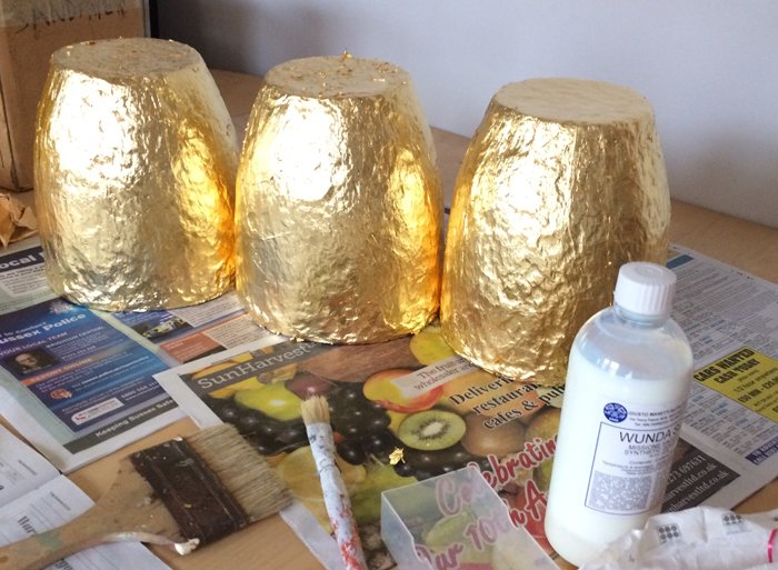 AcornUrns's tweet photo. Our #Gold Acorn Urns are even more popular at #Christmas so we're busy foiling again today in our #workshop. Nice to have a seasonal feel even to #cremation ashes urns https://t.co/Gy4BsiKFfo https://t.co/LyBbYPXyD7