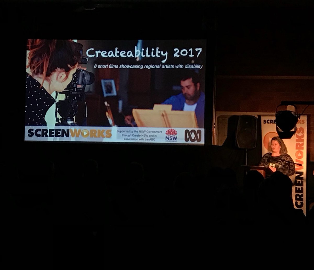 MileyGape's tweet image. Wonderful night at the #createability screening as part of @artstatensw Super glad to help out tonight! #lismore
