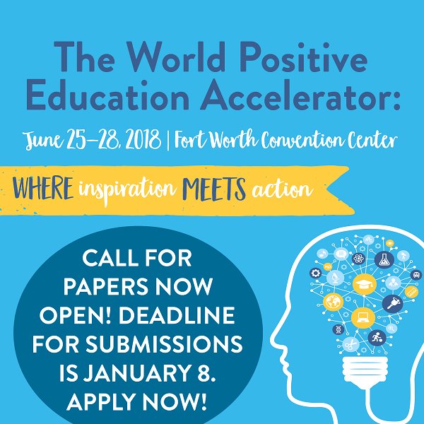 We have announced our Call for Papers for the World Positive Education Accelerator. If you would like to present at this event, you have until 8th January to submit your application. You can create an account and apply here catalyst.omnipress.com/identity/regis… #powerupposed #positiveeducation
