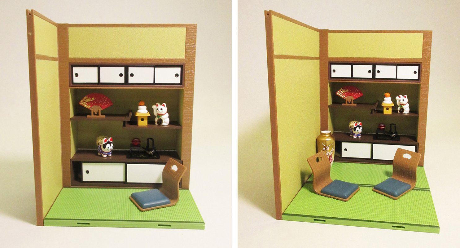 リーメント ぷちサンプルシリーズ THE和室 違い棚 押入れ2点セット