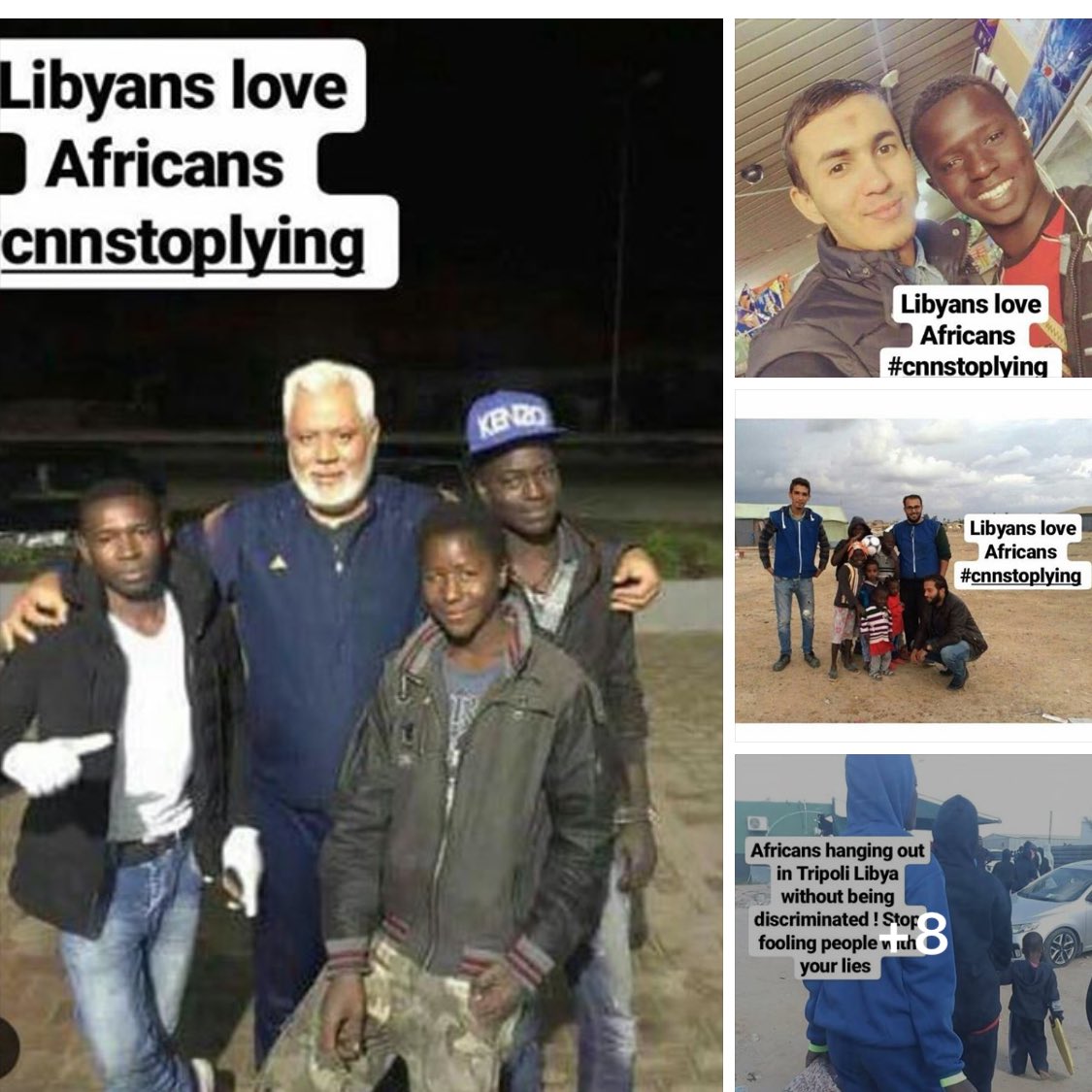 adamoadamos's tweet photo. Libyans love africans #cnnstoplying https://t.co/QVjoPuJxo8