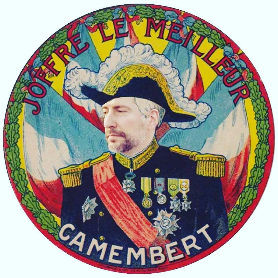 CurdNerd's tweet photo. I collect cheese labels. Yeah I'm one of them. I like to turn them into cheese folks. This one I did for @cheesemongers. https://t.co/HblT4g1kB3