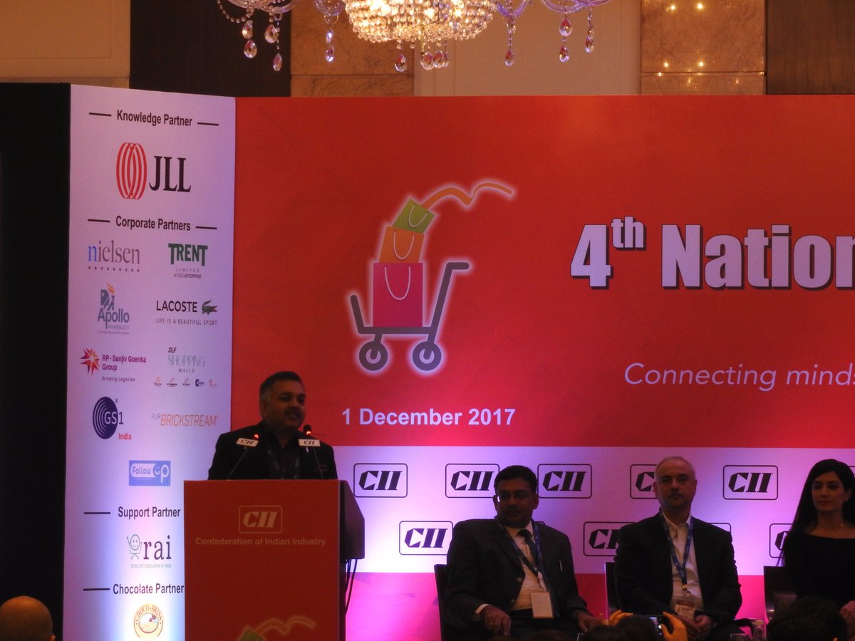 JLLIndia's tweet photo. Key pointers for retailers -Ensure only safe food is sold, Keep track of where your sourcing of products, Remove products nearing expiry from the shelves, Maintain right temp. for food storage foodstuffs~@Pawan_Connect, CEO @fssaiindia #RetailSummit2017 #JLLIndiaKnowledgePartner https://t.co/xvbxCFKe37