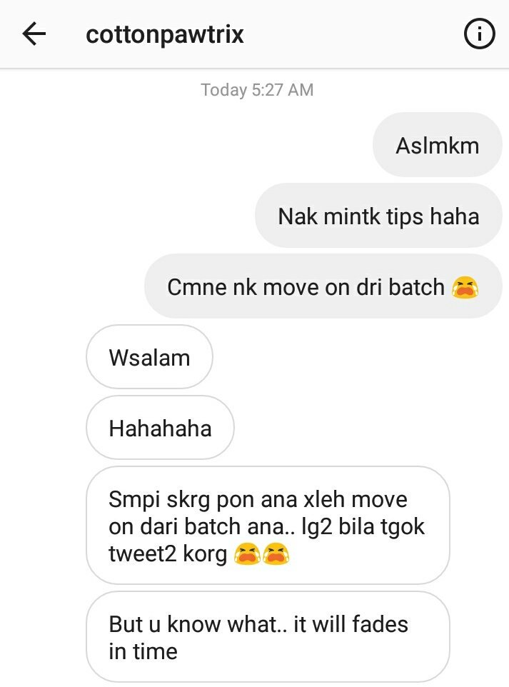 halacode19's tweet photo. Tips daripada alumni SMIH kepada ahli CODE19 yang masih tak boleh move on ๐ญ
#HALACODE19
#CODE19FOREVER https://t.co/qSNEg9j6Nk