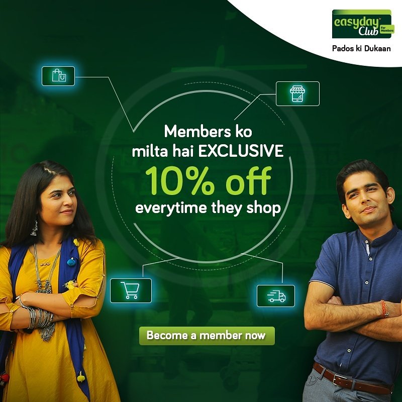 easydayclub's tweet photo. Sonia aur Ricky ne apnaayi naye andaaz waali #shopping. Ab aapki baari!
Become a member NOW
https://t.co/w7T180ktMW
#EasydayClub #NewRetail3 #RetailRevolution https://t.co/wFW5IxUDf8