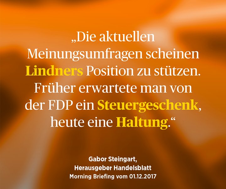 handelsblatt's tweet photo. Auch Arbeitgeberpräsident #IngoKramer ist sauer. Bei ihm konzentriert sich allerdings die schlechte Stimmung auf @fdp-Chef @c_lindner.
Was heute sonst noch wichtig wird, lesen Sie im #MorningBriefing: https://t.co/pnzzFTEVtD #Arbeitgebertag #CL17 #FDP .@gaborsteingart #Jamaika https://t.co/WZFdSwvdlI