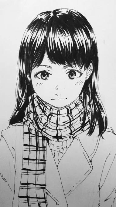 打ち合わせ待っている間に落書き
#イラスト
#絵
#ペン画
#落書き 