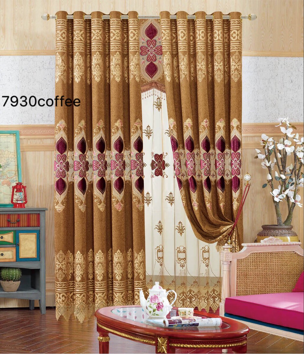weembcompany's tweet photo. chinese embroidery curtain-7930coffee https://t.co/qzfFZglvym