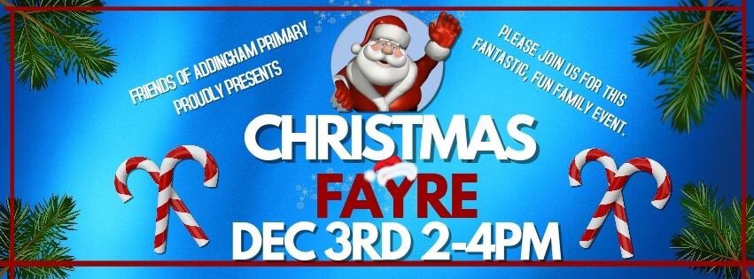 FriendsAPSchool's tweet image. Our Christmas Fayre is on Sunday 2-4pm. Please come along and support our lovely school 😊 #addingham #christmasfayre #gifts #raffle #tombola #activities #stalls #presents #santa #elves 

facebook.com/events/5278002…