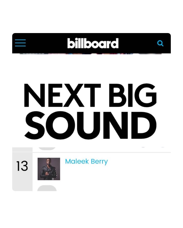 bizzleosikoya's tweet photo. @billboard telling u dat Next Big Sound @MaleekBerry , Believe that https://t.co/0v4s3nJ4et