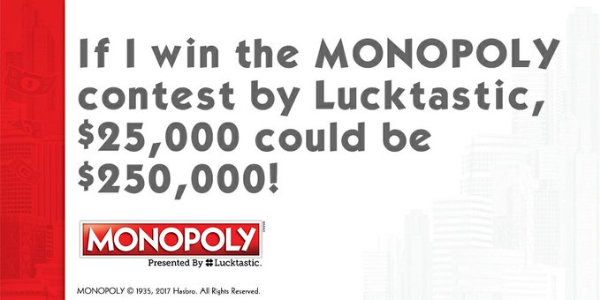 I could win $250,000 in Lucktastic&rsquo;s Monopoly contest! https://t.co/b5llbma4bQ https://t.co/UOOchZ8D<a href="/tag/makeup"class="tags"><span>#makeup</span></a><a href="/tag/plussize"class="tags"><span>#plussize</span></a><a href="/tag/bigolive"class="tags"><span>#bigolive</span></a>
