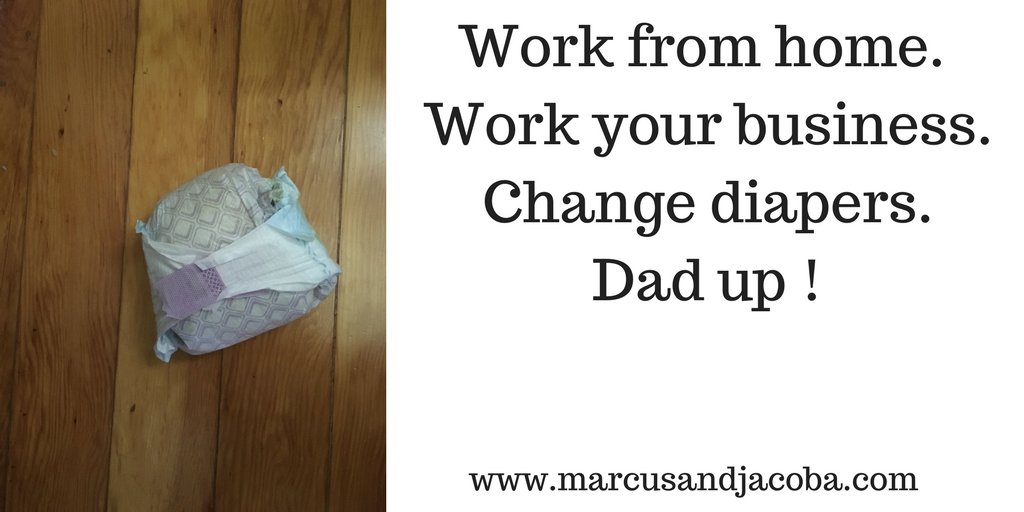 Working from home allows a quick break to help change the loaded diapers.  #workathome #dirtydiapers #life