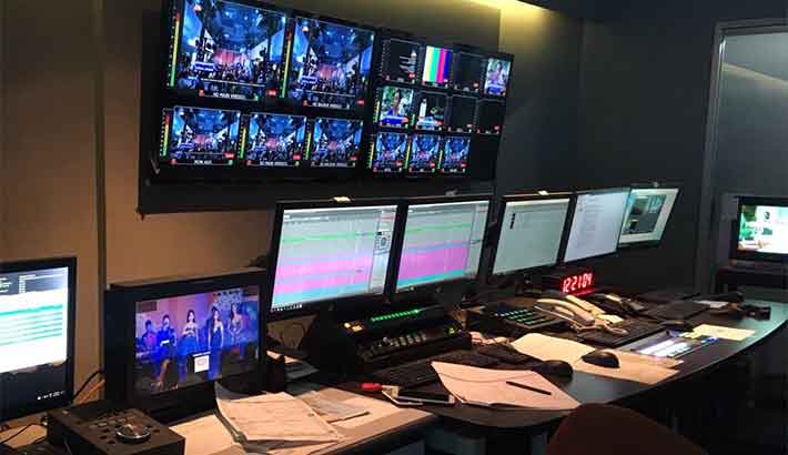 APB_News's tweet photo. At the heart of @jawapostv's facility is @Imagine_Comms' Versio integrated playout system. #mastercontrolroom #MCR #news https://t.co/DFRn7HUV1d https://t.co/Tx07TmMAEe