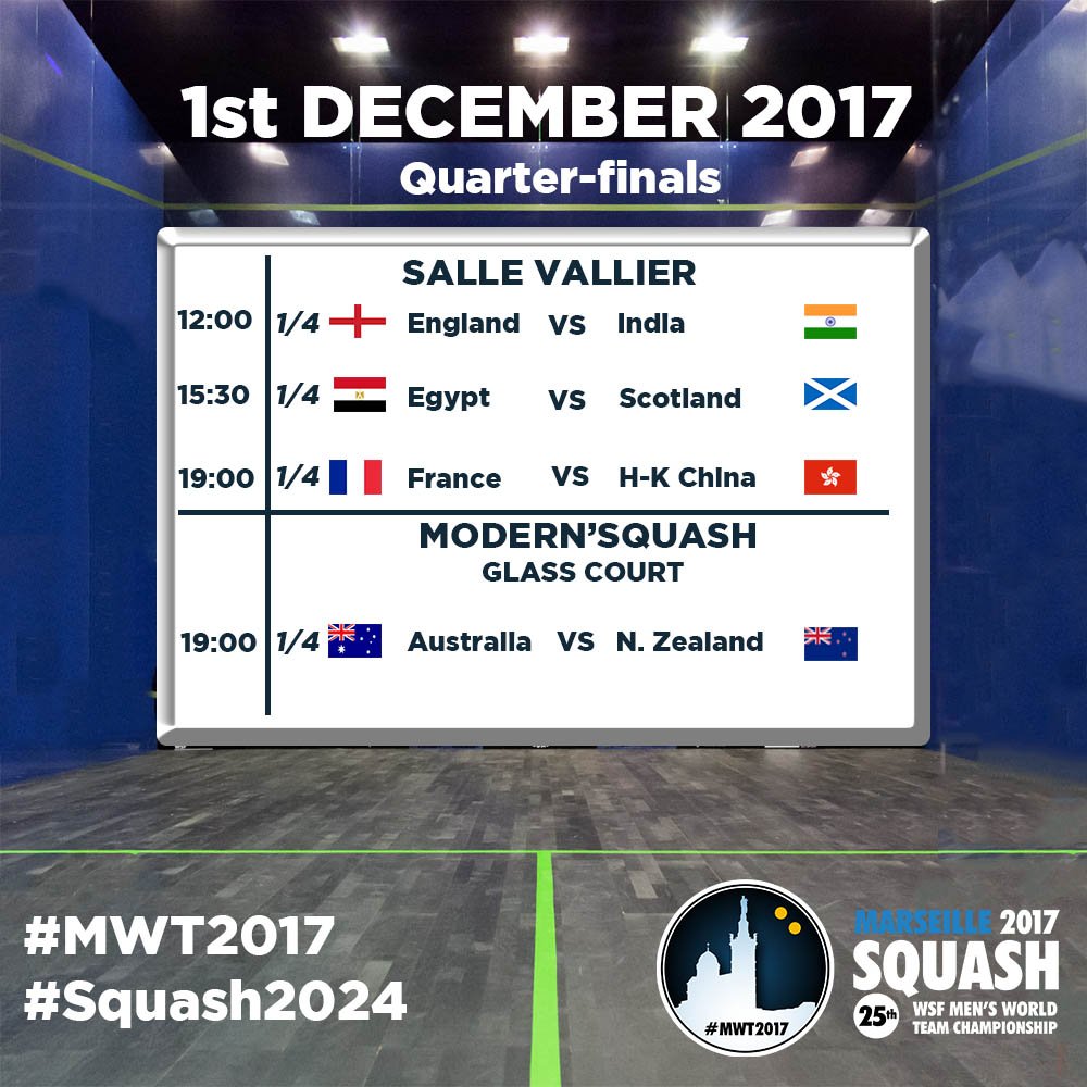 #MWT2017 Here's quarter final day !

Discover a preview : bit.ly/2j78RAx
#squash #Squash2024