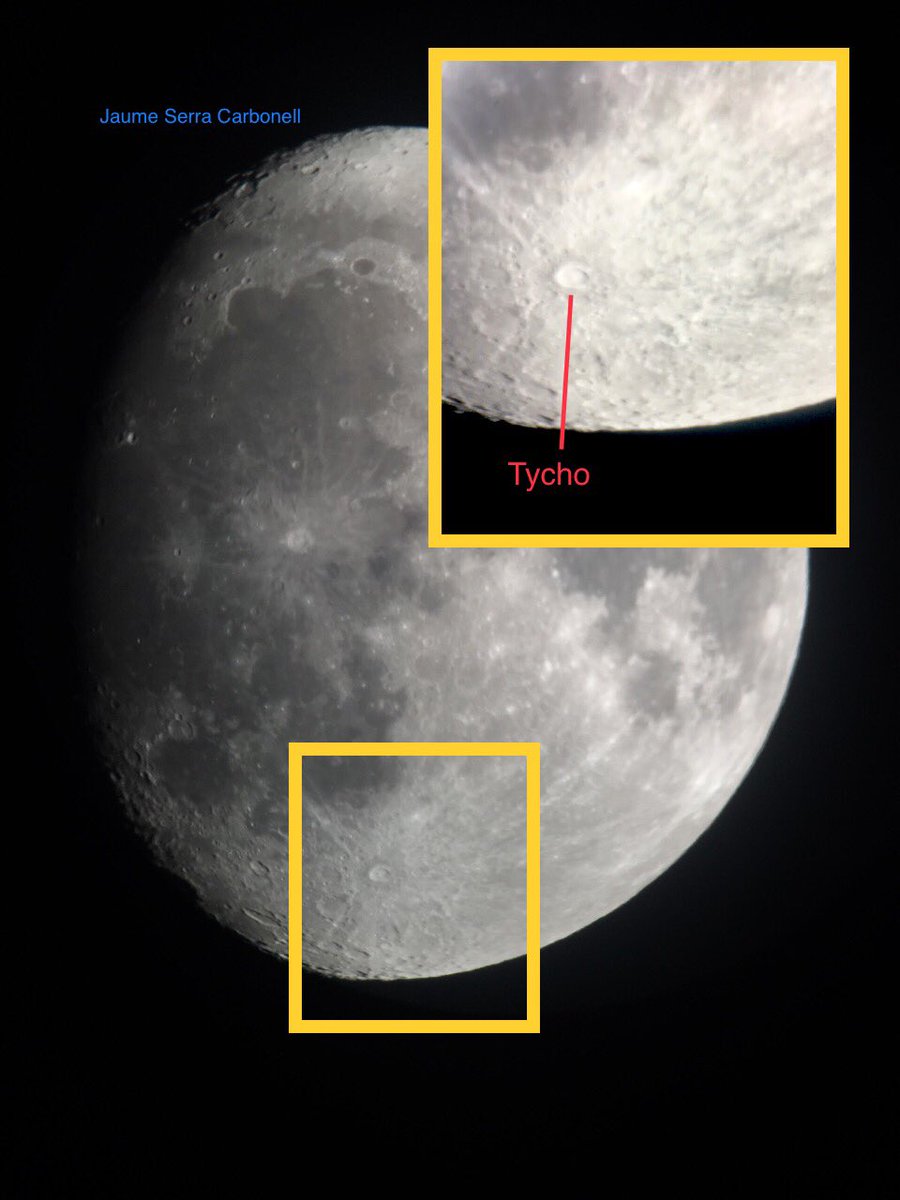 jaumetercer's tweet photo. La Lluna d’ahir al vespre destacant el cràter Tycho.
#mareserenitatis #lluna #luna #moon #astro #universe #univers #universo #solarsystem #catalunya #catalonia #vilassardedalt #vilassar #satellite #november #novembre #2017 #fotografia #foto #photography https://t.co/5SBQsdwiRq