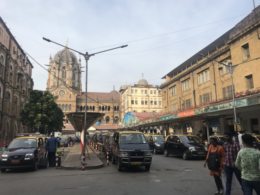 Mumbai’s busy train stations and this is a early morning not so busy picture , can you hear the honking ?