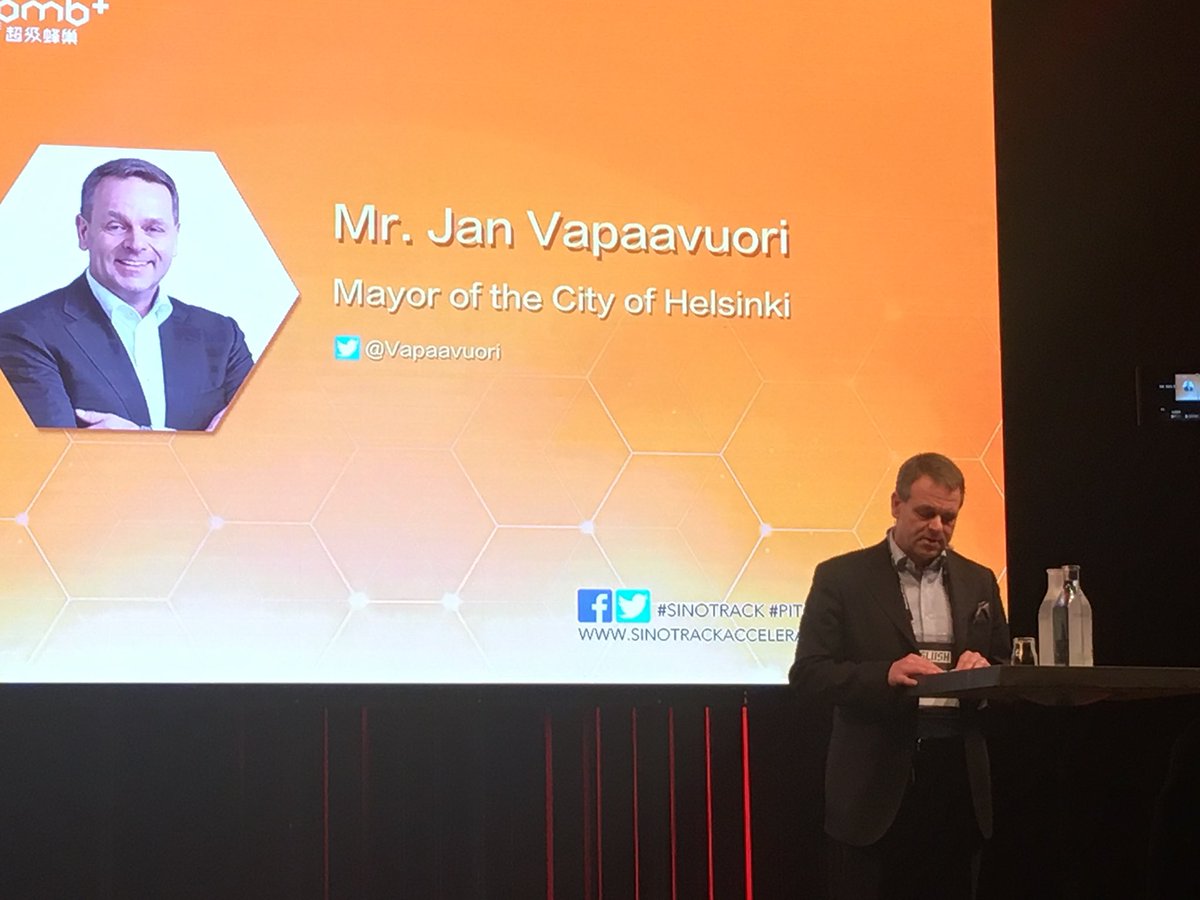mlrinkineva's tweet photo. 2nd day of #SLUSH2017 starting with #sinotrack. #comb+ & #pivot5 doing a great job bringing together Chinese and Finnish startups and investors. Praised by @Vapaavuori & Ambassador Chen Li https://t.co/EzYvWKKGj2