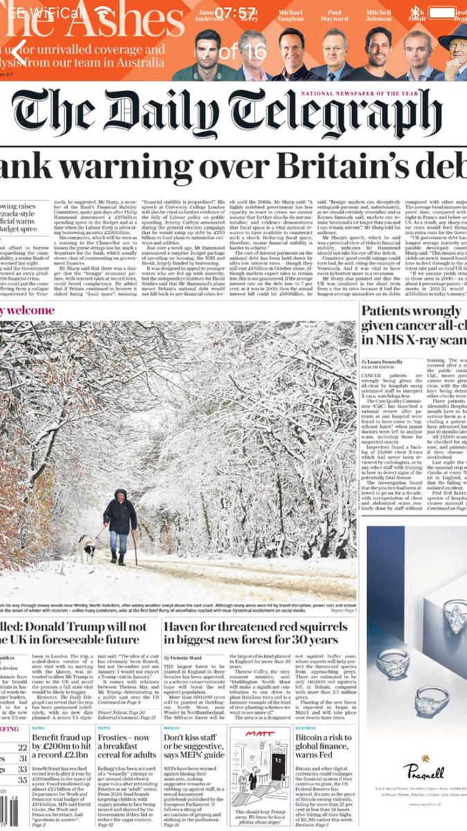 AndyHoward1's tweet photo. Interesting Daily Telegraph leads on Doddington benefits to squirrels that NGO &amp; Government process deemed insignificant #publicperceptions https://t.co/PDNZyFMOcV