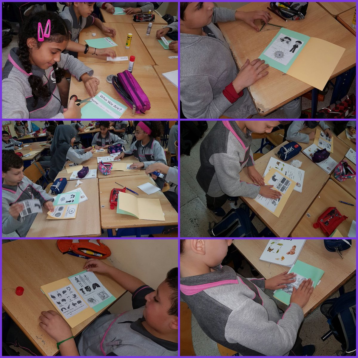 FatimaBasrawi's tweet photo. #grade 6 learners #creating #scrapbook pages to show their life story #who_we_are:... #fun_activity @MakAishaSchool https://t.co/lCWIaNA1xn