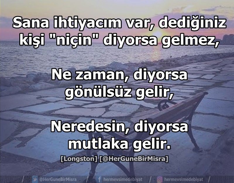 hergunebirmisra's tweet photo. Sana ihtiyacım var, dediğiniz kişi
"niçin" diyorsa gelmez;
"Ne zaman" diyorsa
gönülsüz gelir;
"Neredesin" diyorsa
mutlaka gelir.
#Longston https://t.co/PdkANKJPbe