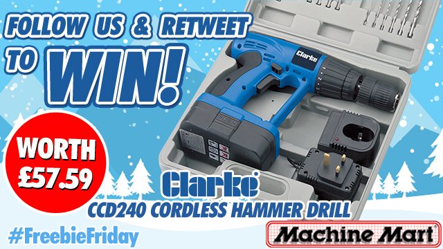 MachineMartUK's tweet photo. FOLLOW US &amp; RT to get that #FridayFeeling and a chance to #win our #FreebieFriday #giveaway. T&amp;C’s Apply. #Comp ends 4th December @ 5.30pm https://t.co/PxFFpR1hut
