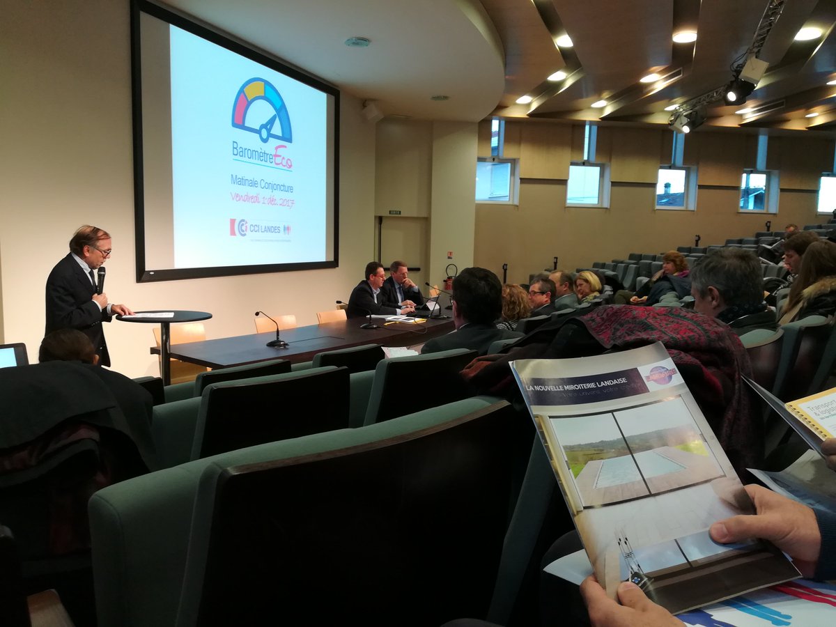 NMLandaise's tweet photo. Aujourd'hui nous sommes accueillis par la @CCI40 à l'occasion du petit déjeuner de la #conjoncture à #montdemarsan  ! https://t.co/CiWiYjCzvr
