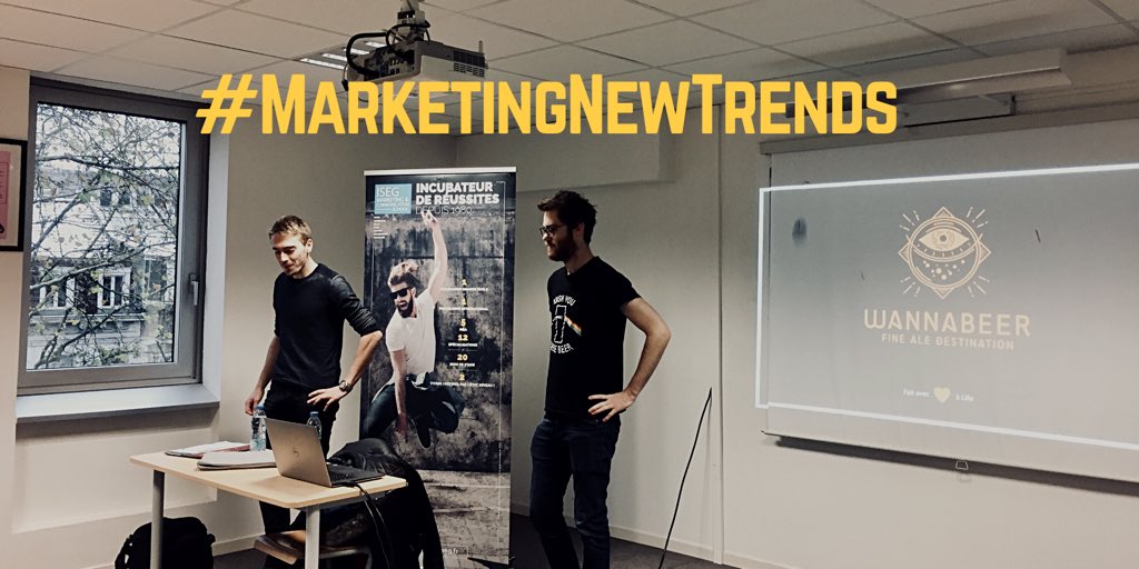 iseg_lille's tweet photo. Belle fin de semaine avec Lucas Boucher, Co-fondateur &amp; CEO et Arthur Baclet, CTO chez @wewannabeer 📱🍺 qui nous parlent de leur modèle d’application mobile pour promouvoir l’exploration de la ville à travers la  bière 😉 #MarketingNewTrends https://t.co/kCohzPbhW6