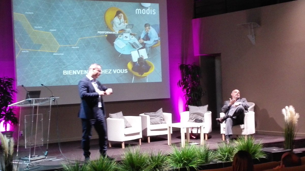 SebastDUPONT's tweet photo. Présentation de new @ModisFrance par @philipcolas https://t.co/0tekhCtrMc