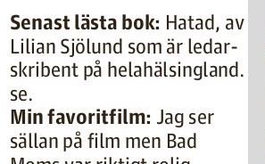 LilianSjolund's tweet photo. Man läser Ljusnans helgbilaga och en intervju med lokalpolitiker. Man blir lite glad. #hatad https://t.co/M9VzVAI1tY