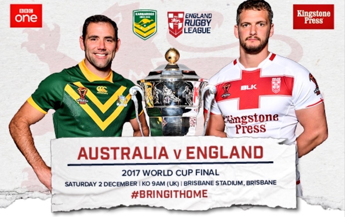 GregMulholland1's tweet photo. Great support from @englandcricket @YorkshireCCC @jbairstow21 for #WallofWhite @England_RL in the @RLWC2017 #WorldCupFinal tomorrow! https://t.co/ggmqC0CPxr Hope the boys can #BringitHome! #RLWC2017 ๐Good luck in the 2nd #Ashes test! ๐ #GetBehindEngland! https://t.co/UxJE1RBJAO