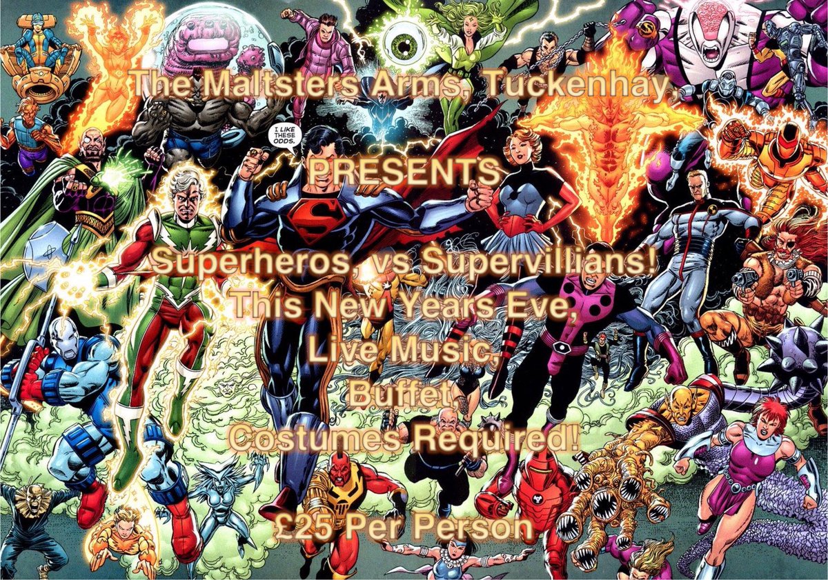 Our NYE Plans! It will be a night to miss!
#newyearseve #nye #festiveplans #fetiveperiod #wow #christmasiscomibg #nighttoremember #superherosvssupervillains #themedevening #party #thetuckenhaypub #themaltstersarms