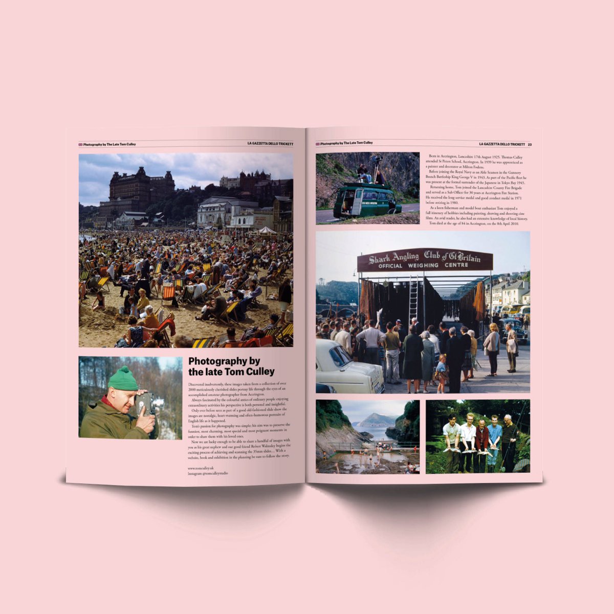 teacakedesign's tweet photo. New work: Issue 2 of La Gazzetta Dello Trickett is back from the printers and available direct from @trickettengland featuring amazing photography from Alex De Parlma  and Tom Culley plus articles about @NovocastrianCo  and @classicshirts https://t.co/ECQD6WiPGa