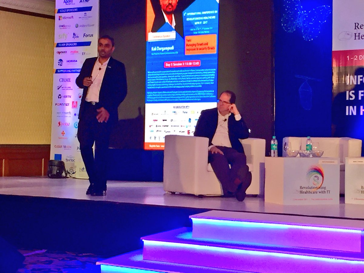 kfraidenburg's tweet photo. @KaliDurgampudi shares what was learned from weaponized cyber attack that hit Nuance servers. Thx to Nuance for openly sharing their experience. Need to keep sharing like this if we’re to get better at protecting healthcare’s information assets from cybercriminals. #RHIT17 https://t.co/nestgZIHtF