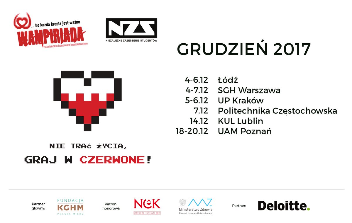 Harmonogram na grudzień już gotowy! ❤️ #grajwczerwone #wampiriada #krwiodawstwo #krew