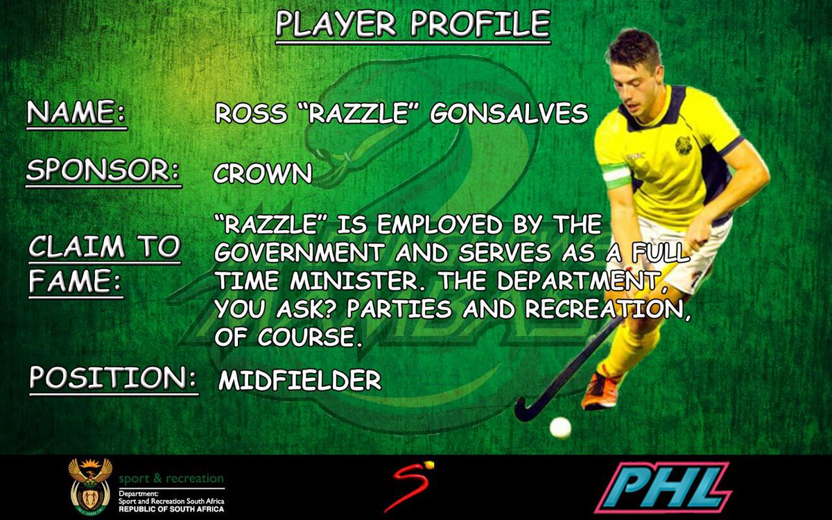 The Parties and Recreation Minister, Mr. Razzle, occasionally dazzle's on the pitch with his mega inside pull and action-picture-perfect jog. Known mostly as the first male model to rock plaid and silk on the catwalk; we are just elated to have him back in the <a href="/SA_PHL/">CTM PHL</a>!