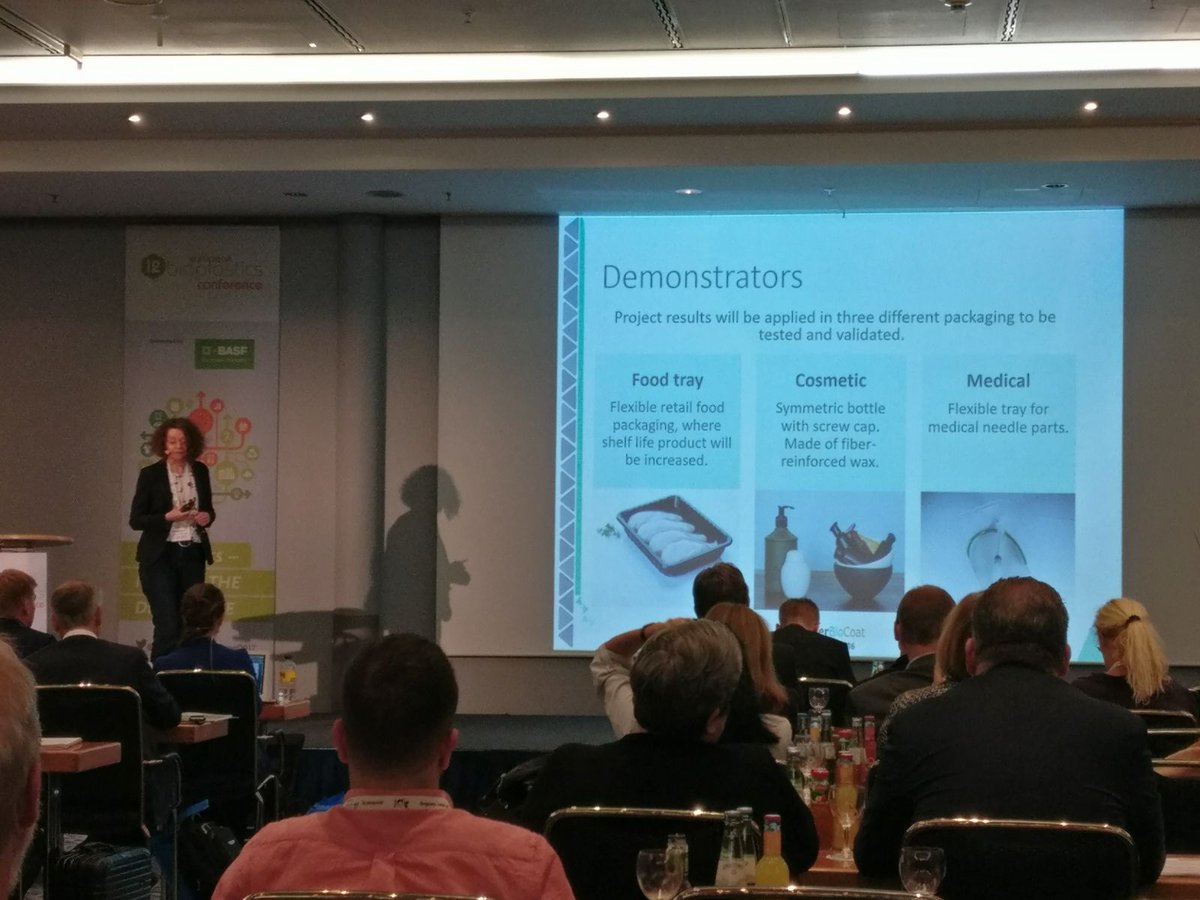 HyperBioCoat's tweet photo. We have participated as speakers at the 12th European Bioplastics Conference 2017, @EUBioplastics in Berlin (Germany). Sabine Amberg-Schwab, Head Functional Coatings | @FraunhoferISI ISC represented us with the lecture Packaging – biodegradable functional coatings #eubpconf2017 https://t.co/0Q42baKfWO