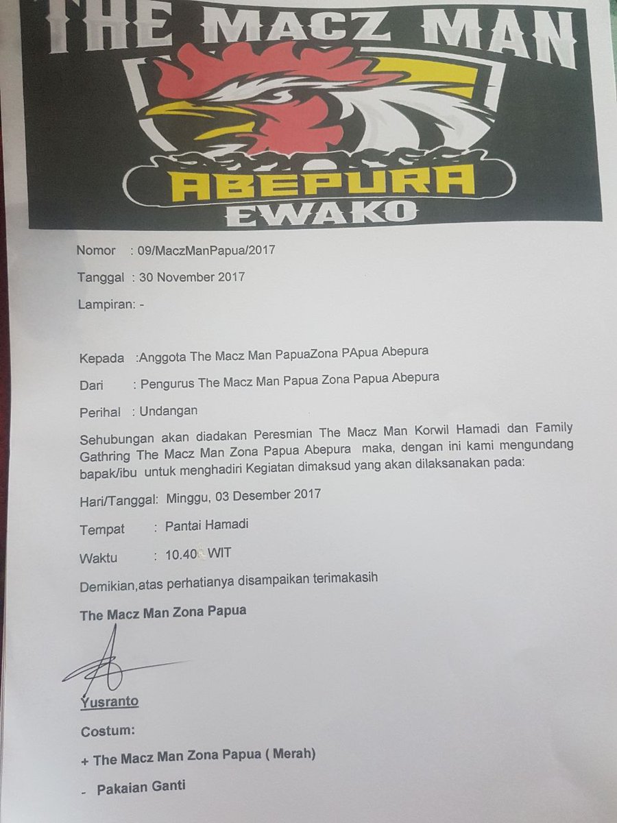 Datang dan ramaikan
pelantikan KORWIL HAMADI
t4: PANTAI HAMADI
mohon doa restuNya
@Maczman_Ori 
<a href="/PSM_Makassar/">PSM Makassar</a>