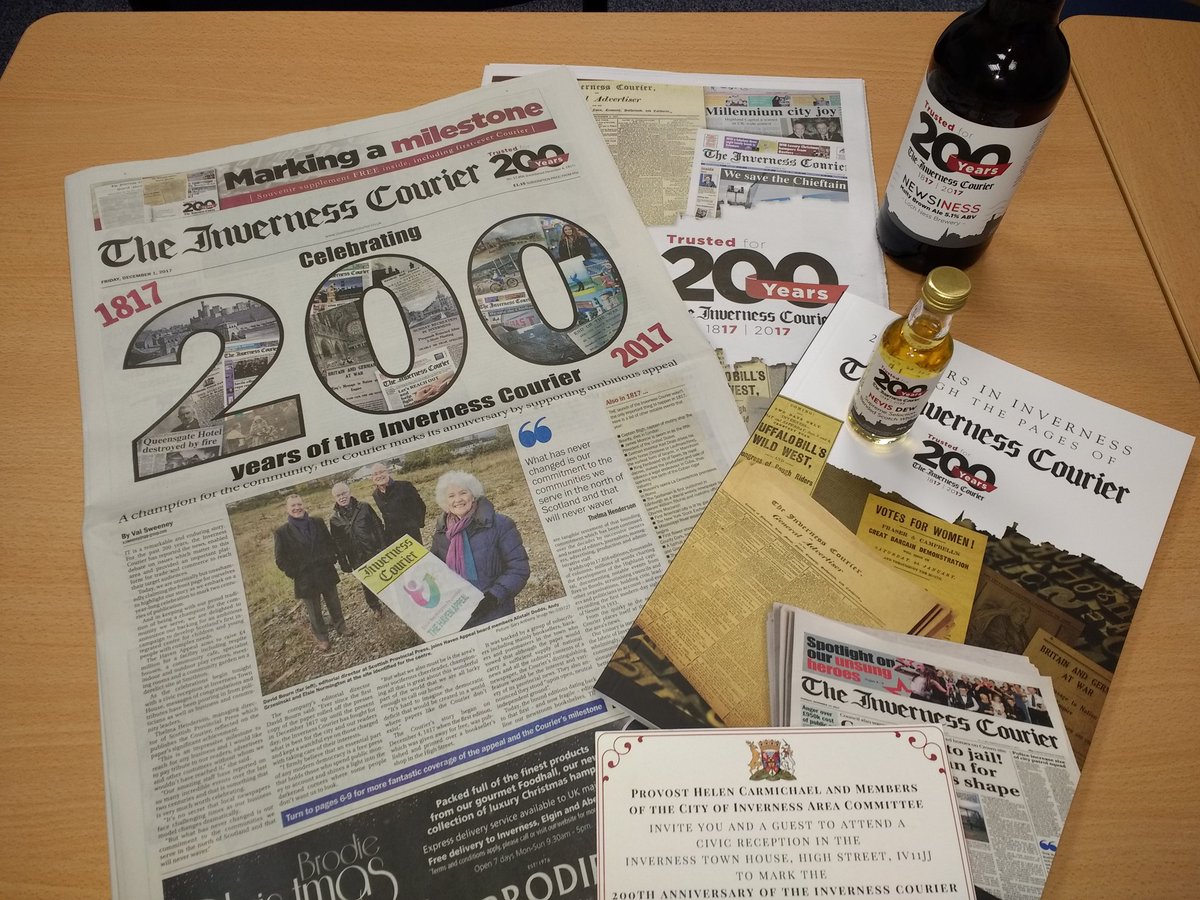 steve_hnm's tweet photo. 200 years of @InvCourier Is it too early to open the celebratory beer and whisky? https://t.co/ugqzcfOHiB