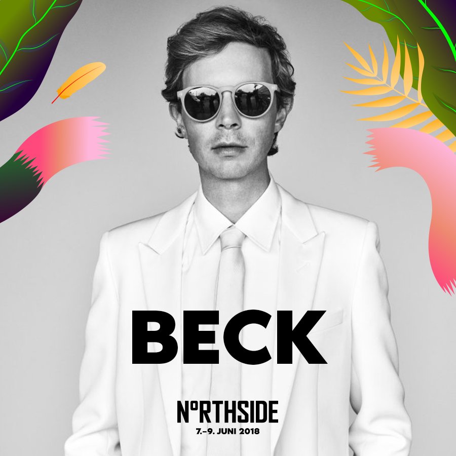 beck's tweet photo. Just announced Beck to play @NorthSide_DK 2018.
For tickets and info visit: https://t.co/3PBRHTRYmU
#NS18 https://t.co/93QCNMb3CF