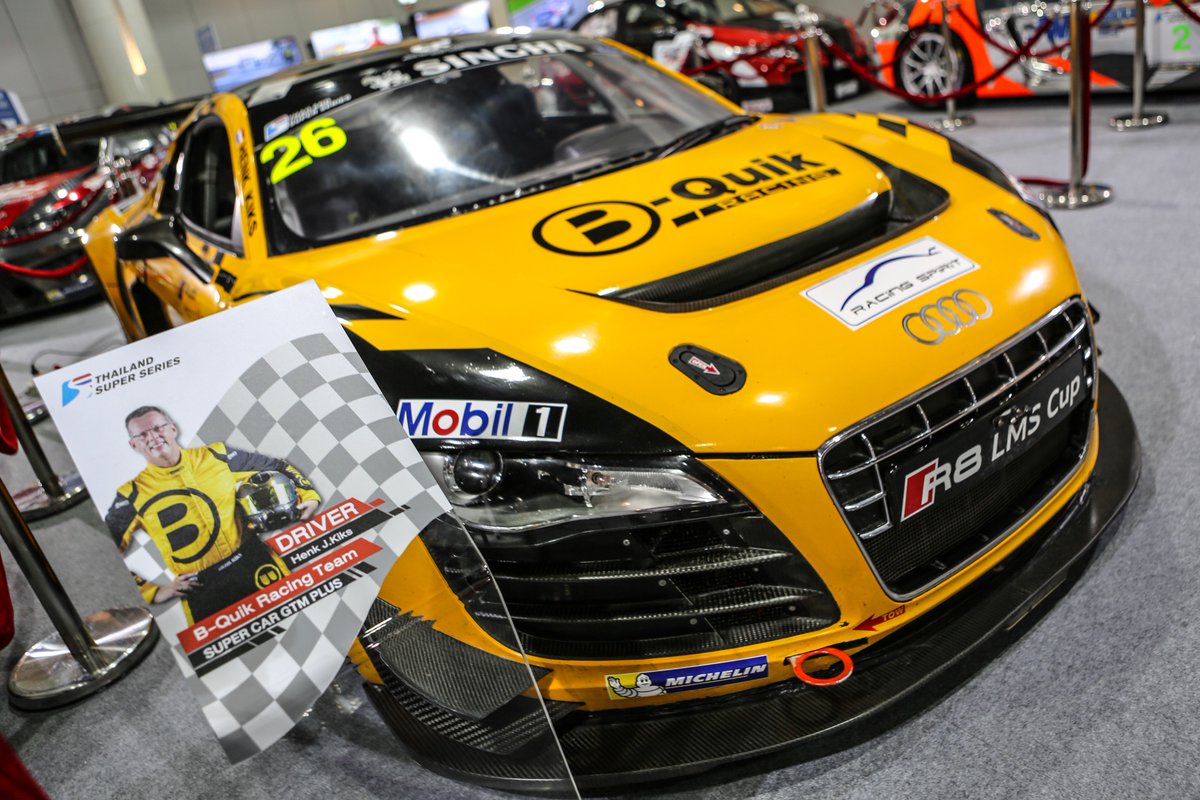 BQuikRacing's tweet photo. We're at the #ThailandMotorExpo this week, read the full update here: https://t.co/LDMObR91Vu #ThailandSuperSeries #SuperCarGTMPlus #LetsSayGoodbye #ASuperbFourYearsWithTheAudiR8 https://t.co/WgRRSwnRuH