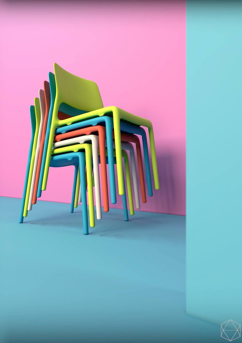 bimariumworld's tweet photo. Multiple Spark chairs from Knoll Studios create a beautiful rainbow-like effect. 

Rendered by Primitive Arch-viz, with a 3D model from us. 

#archiviz #interiordesign #rendering #lowpoly #highpoly #vray #3dsMax https://t.co/N8CZSl2Cyz