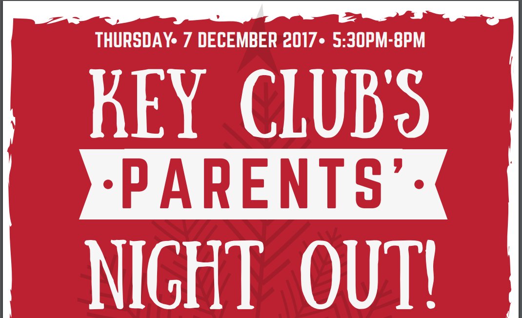 Milford_Schools's tweet image. .@EagleKeyClub is hosting its annual Parent's Night Out on Thursday, December 7. Take advantage of a night out without the kids &amp;amp; support a good cause! Click on the link for a flyer with all the details...goo.gl/SKFLqC