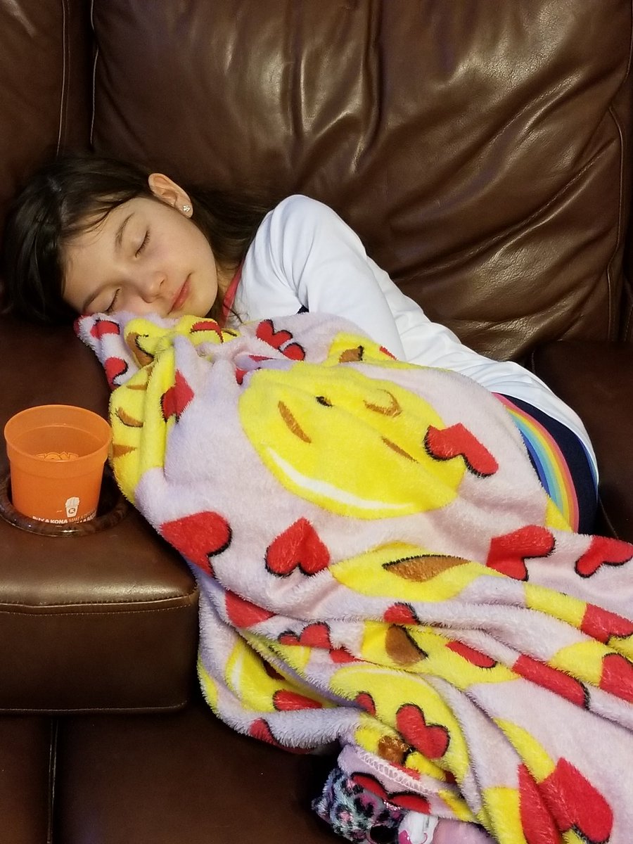 KathieFouche's tweet photo. Today's spirit day is pajama day, this sick child was super disappointed to miss it but she will be in her pajamas all day! She is wishes she was with you  @Southerland3rd @AndersonClass01 @wzliberty https://t.co/ulYzzkT4X8