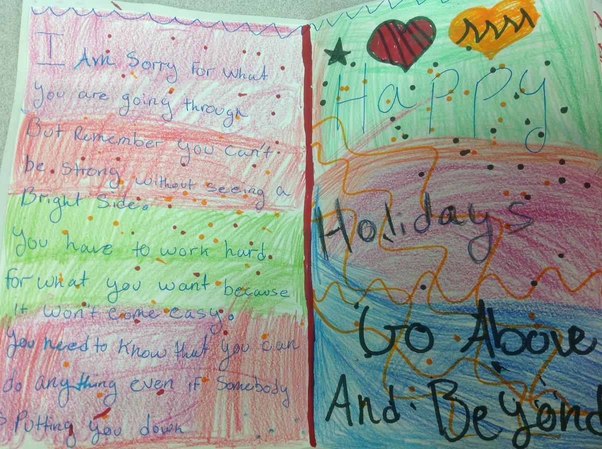 jamie_winchell's tweet photo. These holiday cards by #julianworks 8th graders for incarcerated youth... words are not enough. Thank you @liberationlib #oakpark97 https://t.co/8R6D3G08iM