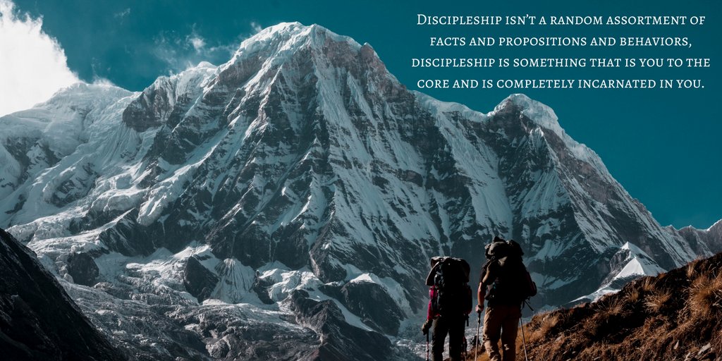 Discipleship isn’t a random assortment of facts and propositions and behaviors, discipleship is something that is you to the core and is completely incarnated in you. #bdc #mikejamesbreen