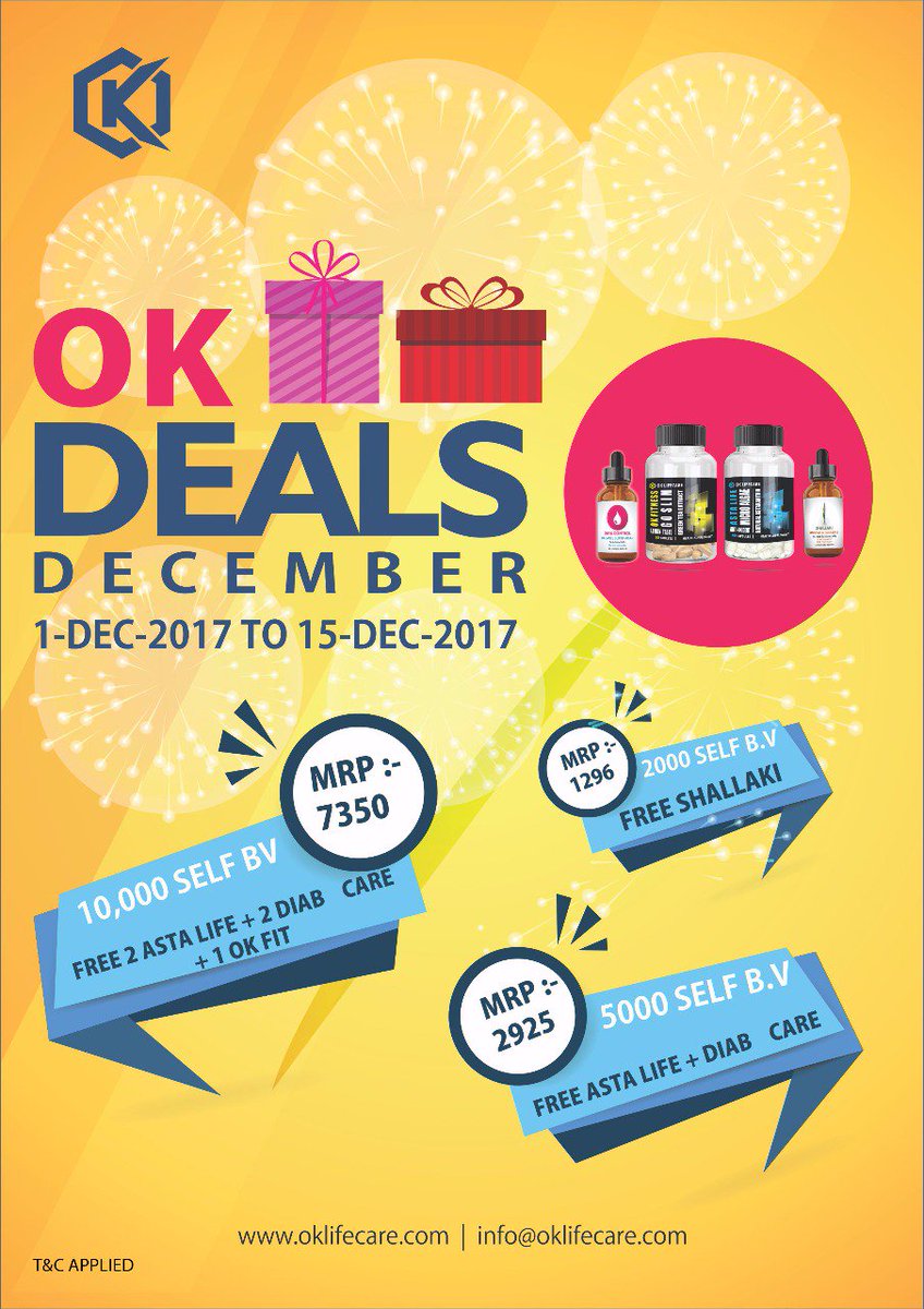 OKLIFECARE1's tweet photo. Book your order and avail the maximum retail offer of industry .... Enjoy your shopping with OK lifecare... 
Wish you health and happiness https://t.co/5LQXt6eMYl
