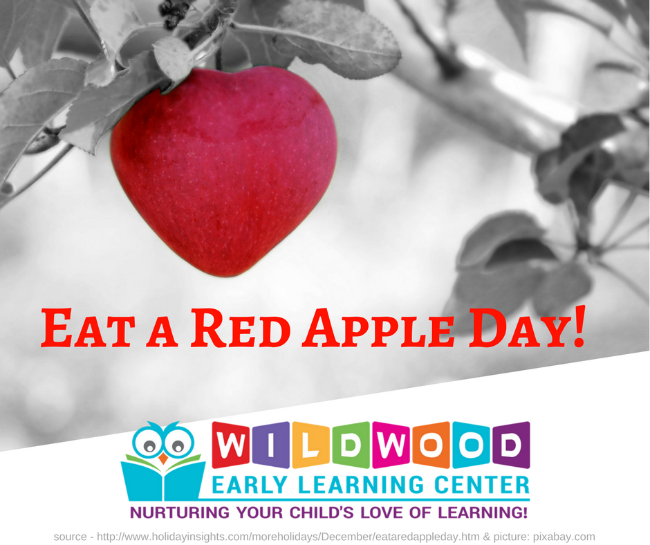 WildwoodELC's tweet photo. It is really easy to participate in this special day. There are thousands of varieties of apples grown all over the planet. A little apple trivia: The science of growing apples is called pomology.
#wildwoodelc #redappleday #apple #appletrivia #healthysnack #kidsnack #parenting https://t.co/HFJCFPX7q3