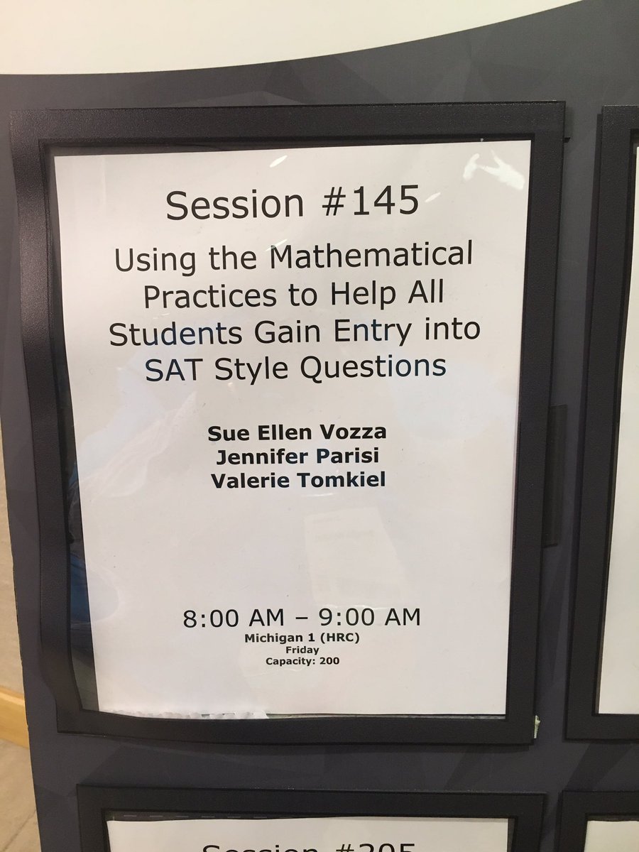 SendhilForCPS's tweet photo. Lots of folks interested in joining @mathwithtomkiel @mathpatriots at #NCTMRegionals Chicago to use the #SMP to help students succeed in tackling @OfficialSAT style Qs! https://t.co/nYlqS0ln7X